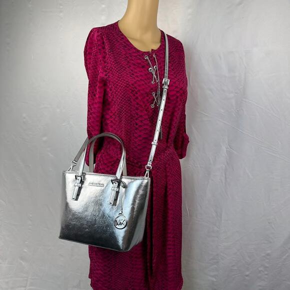 Michael Kors 35H3GTVT0M Jet Set Travel XS Metallic - Picture 1 of 8